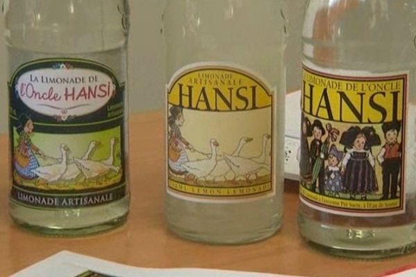 Hansi, déjà sur des bouteilles de limonade