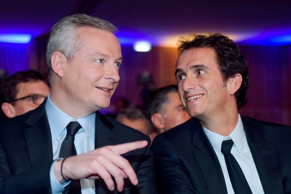 Bruno Le Maire à Bercy, en compagnie du PDG de Carrefour Alexandre Bompard, le 21 novembre 2017.