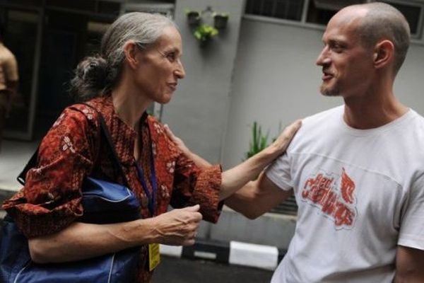 Michaël Blanc et sa maman en 2011