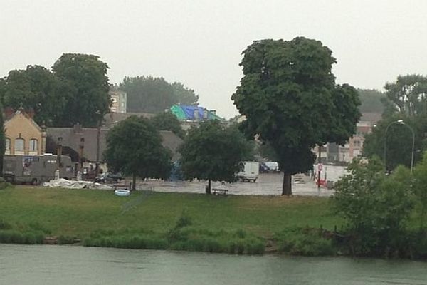 La pluie sur Chalon-sur-Saône 