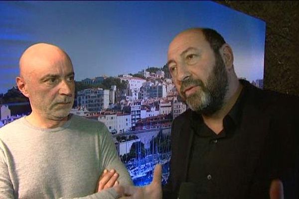 Kad Merad et Patrick Bosso présentent "Marseille". 