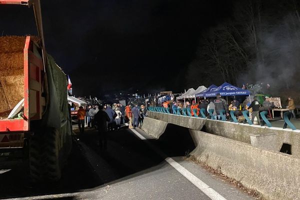 La nuit dernière du 30 au 31 janvier sur l'A1, non loin de l'aire de Chennevières.