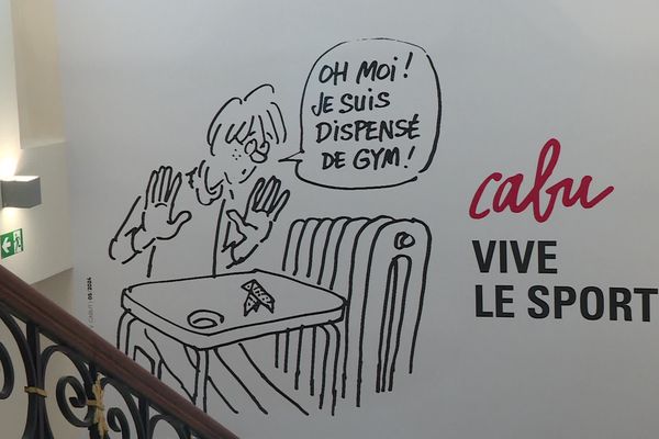 L'exposition "Cabu, Vive le sport !" a lieu jusqu'au 22 septembre au musée Masséna de Nice.