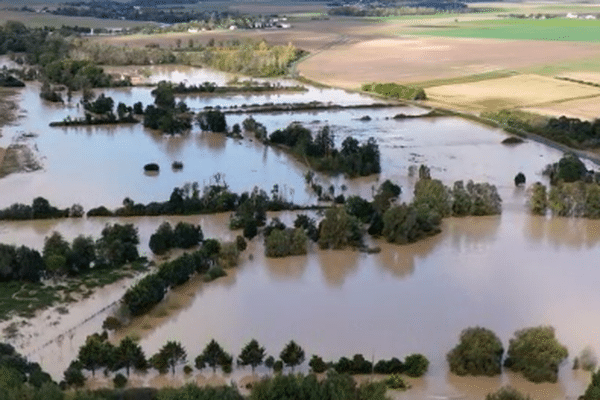 10/10/2024. L'Eure-et-Loir sous les eaux de la tempête Kirk