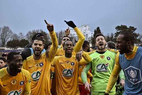 La joie à l'AS Lyon - Duchère après la victoire à domicile sur Nîmes 3-0 (05/01/19)