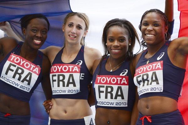 Les relayeuses françaises du 4x100 m