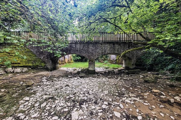 Sécheresse : le Suzon à sec, près de la source de Jouvence (Côte-d'Or)