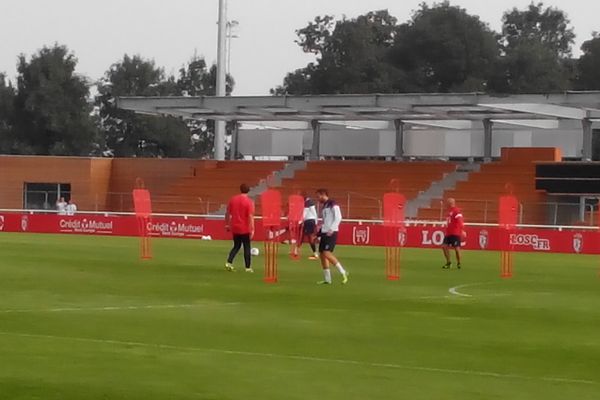 Au domaine de Luchin, centre d'entraînement du LOSC, ce jeudi matin. 