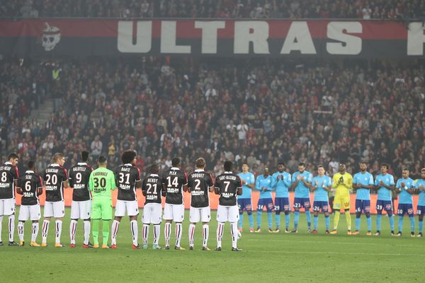 OGC Nice - OM : hommage aux victimes de Marseille avant une victoire de l'OM 4 buts à 2