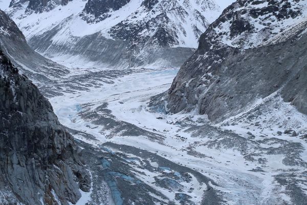 Le glacier du Mont-Blanc le 13 février 2020. 