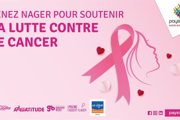 Les piscines de Mauguio, Lansargues, La Grande-Motte et Palavas organisent des animations et accueillent des bénévoles de la Ligue contre le cancer pour sensibiliser le public au dépistage des cancers féminins.