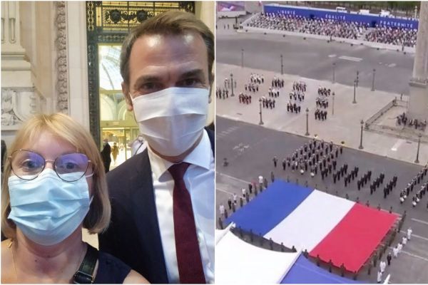 Delphine Ponnelle, infirmière en Nord-Isère, a participé à la cérémonie du 14-Juillet à Paris ce mardi.