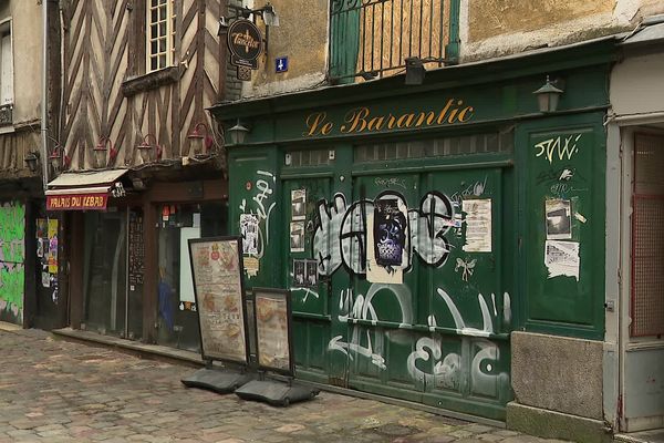 Le lieu de la fusillade rue Saint Michel à Rennes dans la nuit du 6 octobre 2024.