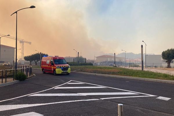 L'incendie menace les habitations entre Néfiach et Millas dans les Pyrénées-Oirentales