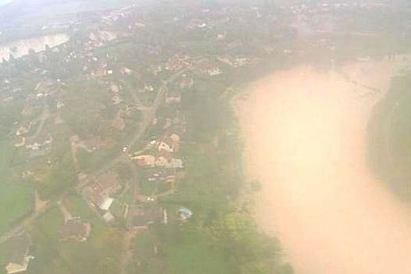 La Saône-et-Loire inondée vue du ciel