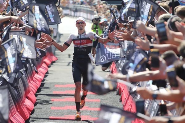 Steven Galibert le 16 juin 2024 vainqueur du France IRONMAN 2024à Nice en 8h40'14'.