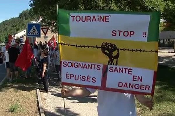 La manifestation des personnels de santé à Florac