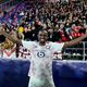 Le sourire de  Ngal'ayel Mukau, 20 ans, auteur des deux buts lillois. Ses premiers sous les couleurs du LOSC.