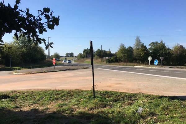 Le carrefour de la Tremblais à Nouvoitou, lieu de l'accident du lundi 22 octobre