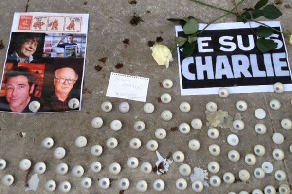 Sur le parvis des Droits de l'Homme à Bordeaux, le 08 janvier 2015