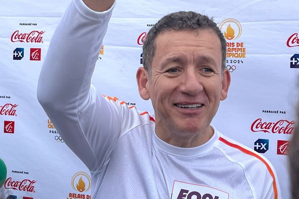 Dany Boon était ému d'avoir allumé le chaudron à Lille ce mardi 2 juillet 2024.