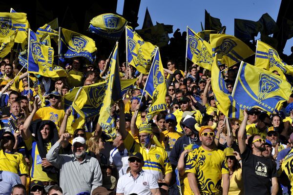 Les supporters de l'ASM Clermont-Auvergne, au sein de la Yellow Army. Photo d'illustration.