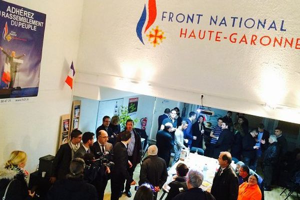 A la permanence départementale du Front National de Haute-Garonne à Toulouse, dimanche 22 mars 2015.