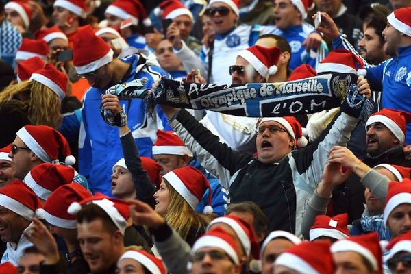 Les supporters de l'OM le 21 décembre 2014 lors de la venue du LOSC.