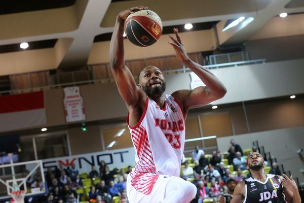 L'équipe de basket de Monaco à battu Dijon, le 10 mars 2018. Les monégasques restent leader de ProA