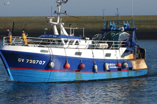 Le Manga Reva, chalutier du Guilvinec, a coulé au large de Penmarc'h ce mardi 13 juillet suite à une collision avec l'Ocarina, un autre bateau du Guilvinec (photo d'archives)