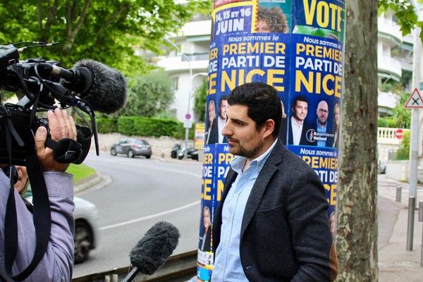 Responsable adjoint du bassin niçois Rassemblement National Philippe Scemama au micro de l'une de nos équipes.