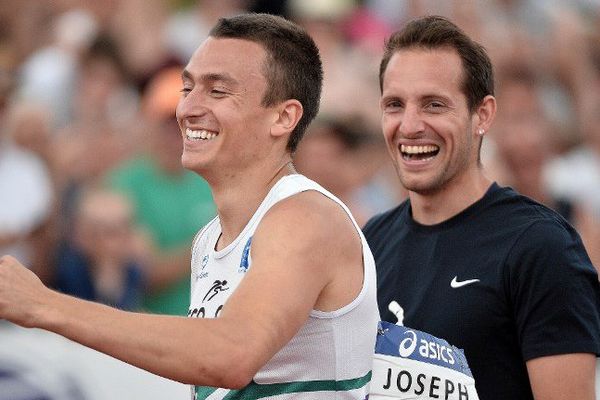 Renaud Lavillenie et Satnley Joseph aux championnats de France le 26 juin 2016