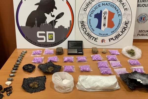 300g d'héroïne, 430g de cocaïne et 1500 cachets d'ecstasy ont été saisis par la police de Limoges.