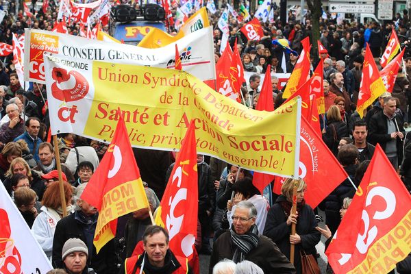 Lors d'une précédente mobilisation de la fonction publique à Bordeaux