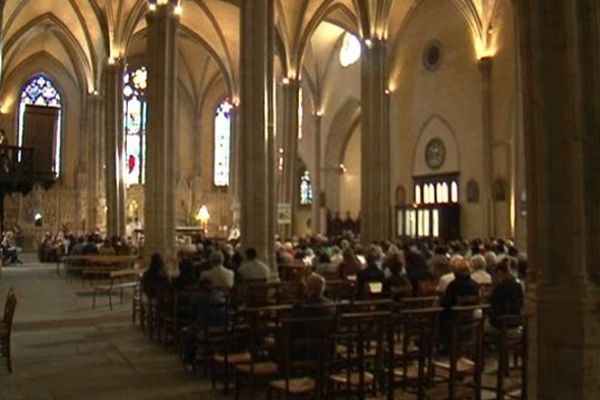 Eglise Saint-Michel-des-lions, ce matin à Limoges.