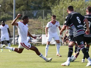 Les joueurs du SM Caen face à Annecy, le 20 juillet 2024.