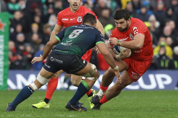 Clément Castets face au Connacht en coupe d'Europe en janvier