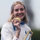 Cassandre Beaugrand lors de la remise de sa médaille d'or aux JO de Paris, le 31 juillet 2024.