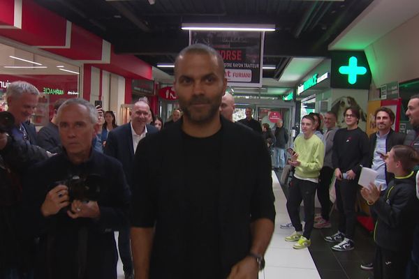 Tony Parker à Bastia vendredi 24 mars.