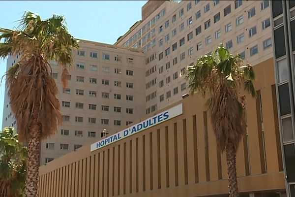 L'immeuble de grande hauteur de l'hôpital de La Timone à Marseille.