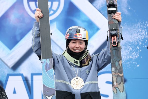 Tess Ledeux, le 25 janvier dernier, après sa victoire sur le slopestyle des X-Games, à Aspen (États-Unis).