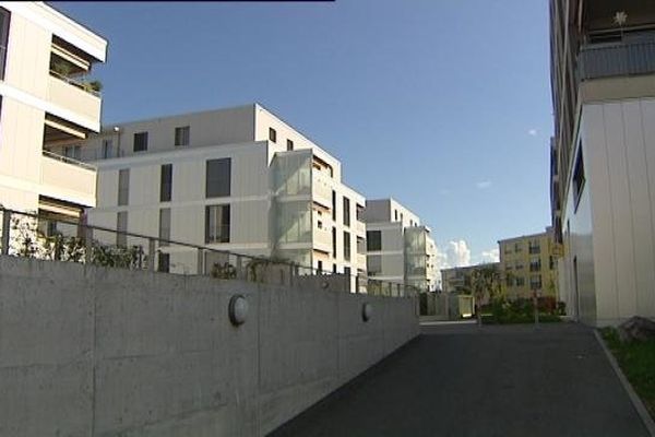 Maillefer, éco-quartier de 233 logements, dernière réalisation de la société coopérative d'habitation de Lausanne. 
