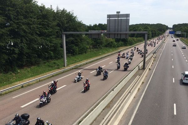 Les Motards en colère sur l'autoroute A20, samedi 26 mai 2018