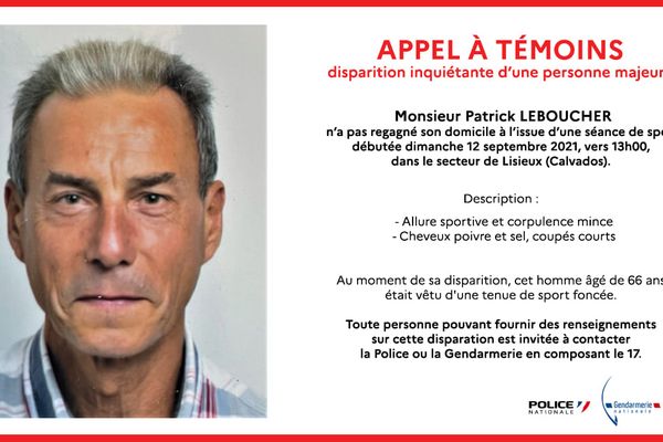 disparition inquiétante d'un homme de 66 ans près de Lisieux