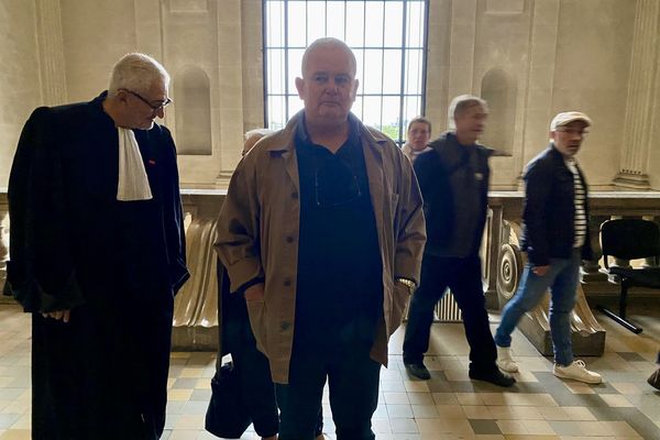 Christian Lantenois à son arrivée au palais de Justice de Reims, le 30 septembre.