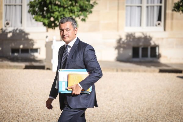 Gérald Darmanin à l'entrée du conseil des ministres, le 24 août 2022