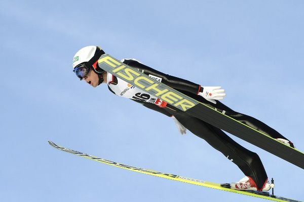 Jason Lamy Chappuis à Falun pour les Mondiaux de ski nordique lors du saut du 20 février 2015 