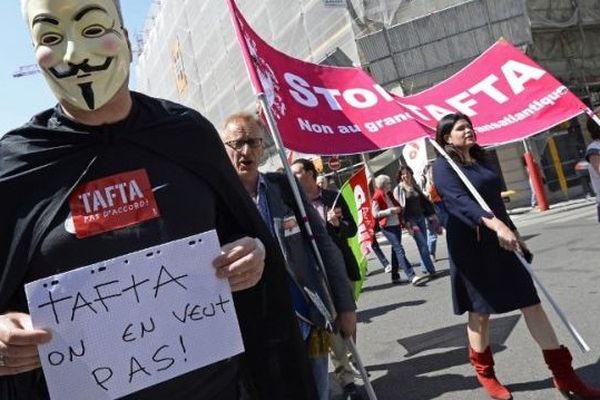 Une manifestation contre TAFTA à Paris 