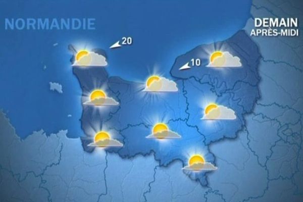 Selon Météo-France les éclaircies domineront le ciel de Normandie ce dimanche 22 septembre 2013.