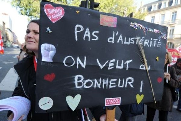 Manifestation "pour l'emploi, la solidarité en Europe et contre l'austérité" 